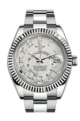 Rolex Sky Dweller White Dial 18K Gold Bezel Oyster Mens Watch 326939 / None